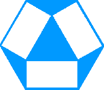 Blue cubeoctahedron